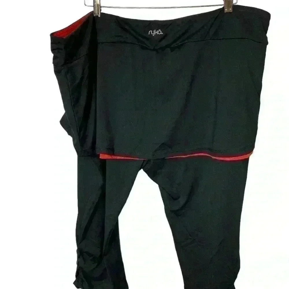 Women’s Energy Skirted Capris Black and Orange Ryka Size 3X - Picture 2 of 3